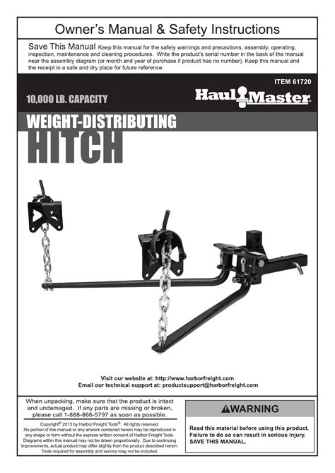 setting up weight distribution hitch pdf manual
